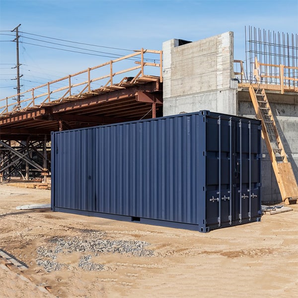 our construction site storage containers are equipped with secure locking mechanisms and durable construction to keep your items safe